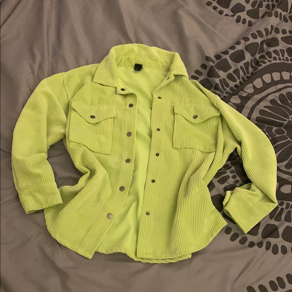 Lime Green Corduroy Jacket